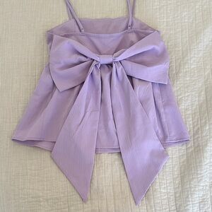 SHEIN Purple Bow Top